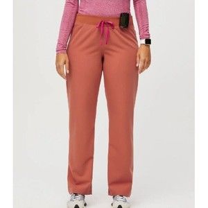 NWT FIGS Livingston Basic Scrub Pants Womens Size Large Terracotta